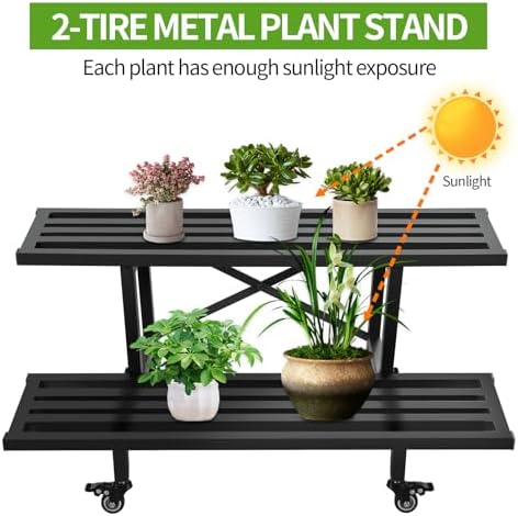 ชั้นวางต้นไม้โลหะแข็งแรง 2 ชั้ - Plant Parents บทวิจารณ์และราคา