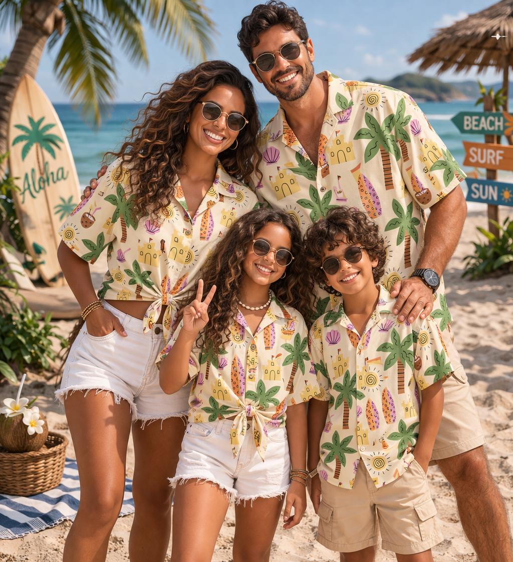 เสื้อเชิ้ตเด็กสไตล์ฮาวาย ลายพื - Plant Parents บทวิจารณ์และราคา