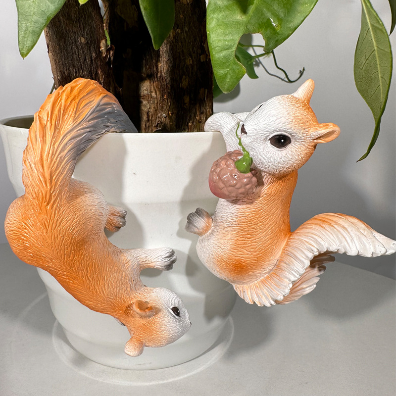 2pcs Creative กระรอกแขวนสวนกลา - Plant Parents บทวิจารณ์และราคา